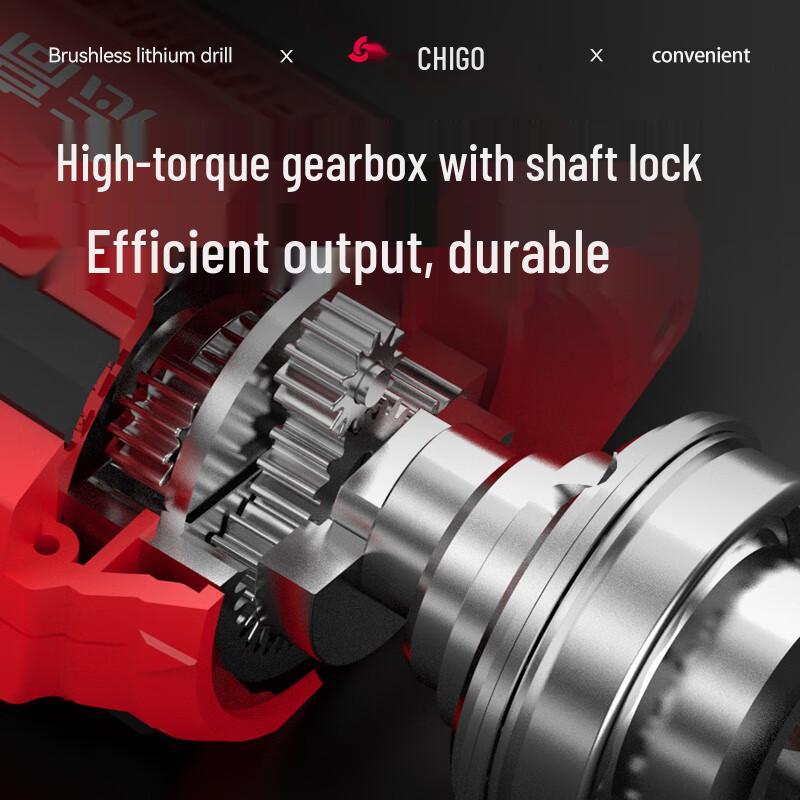 Zhigao 21V Brushless Cordless Multi-Function Impact Drill CN Plug (adapter Included)