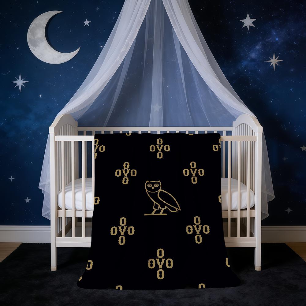 Blanket Super Warm Comfortable Plush Throw Blanket Child Home Sofa Rapper Bedroom D-Drake-ES OVO Gift