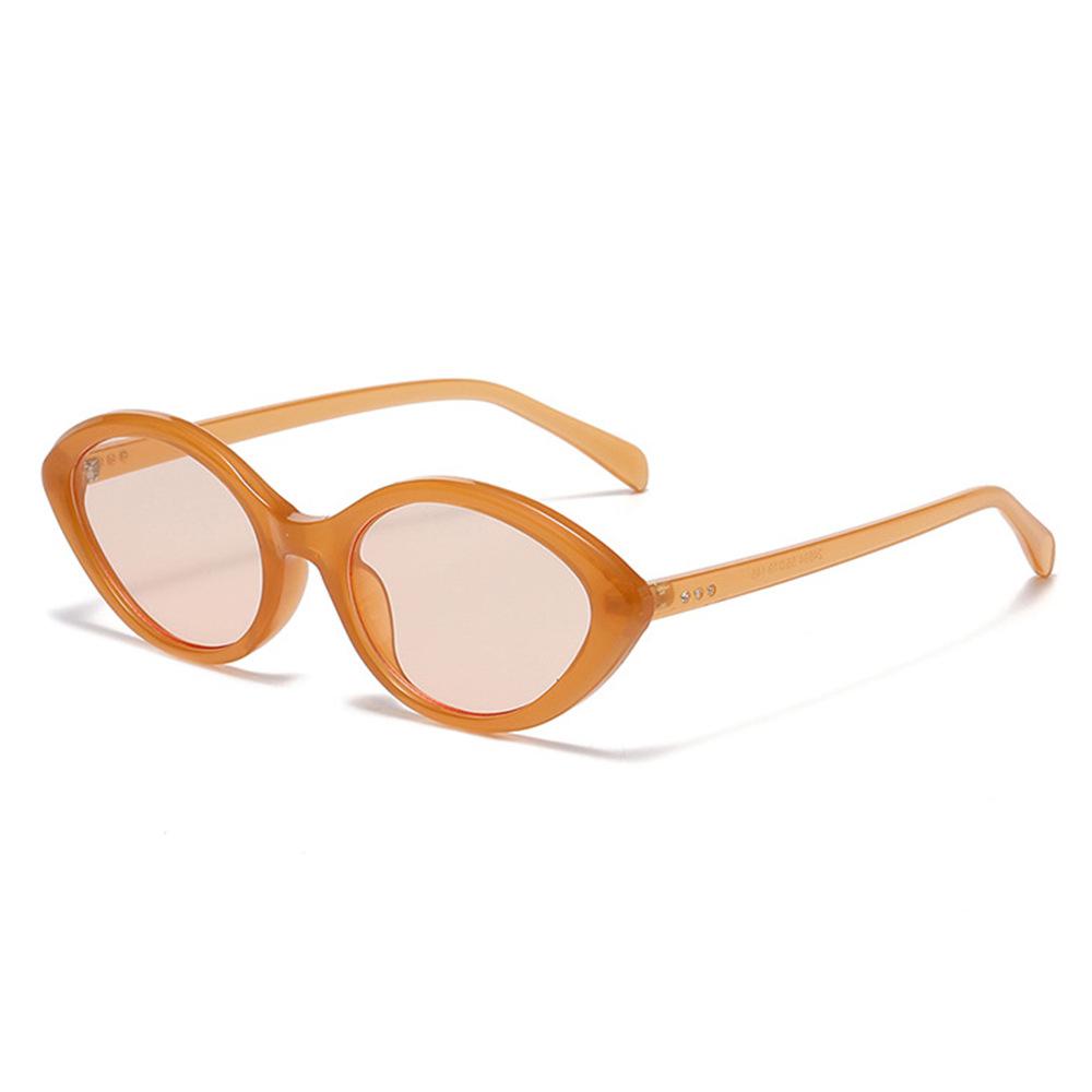 Retro Leopard Print Oval Women Small Frame Sunglasses  New Brand Design Jelly Color Gothic Men Leisure Glasses Uv400