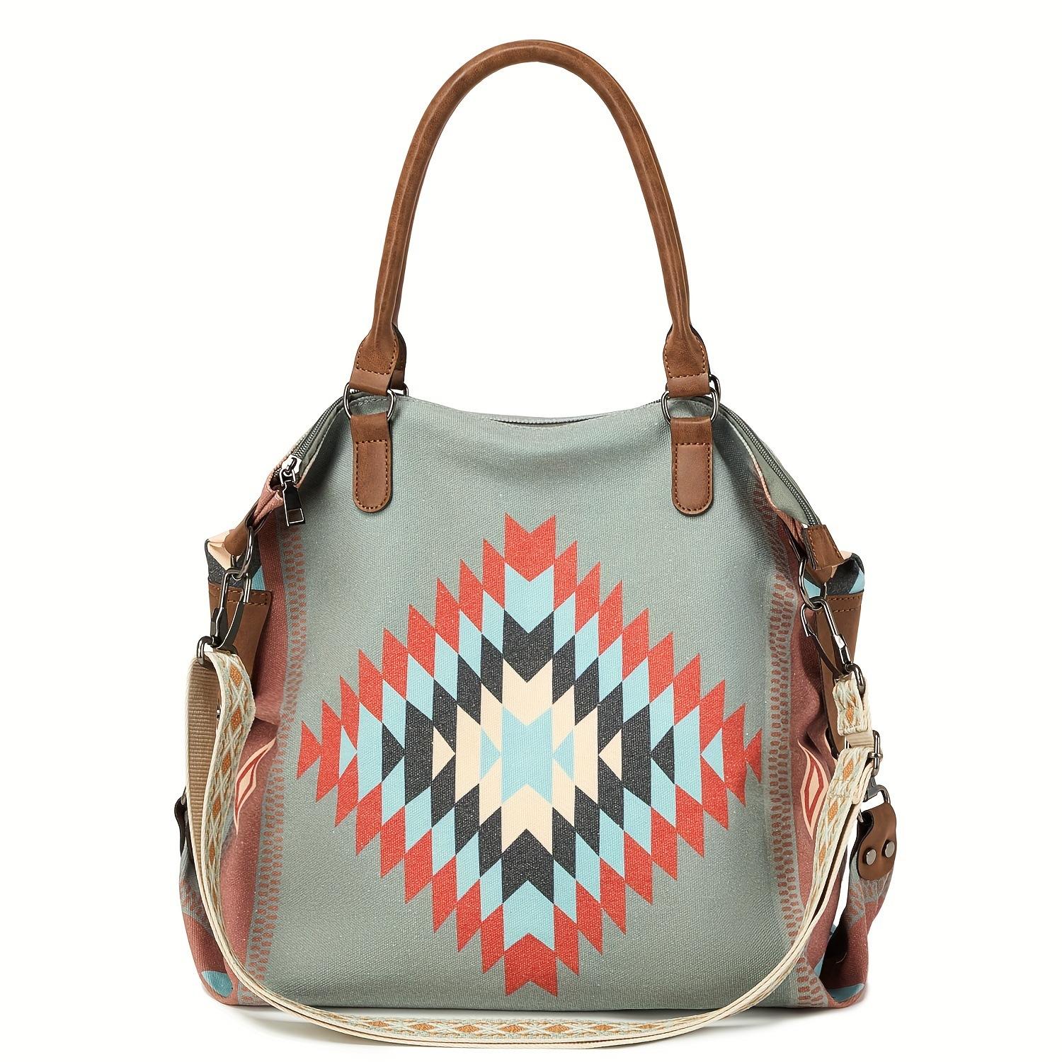 New Bohemian Linen Large Capacity Simple Fashion Handbag Crossbody Canvas Tote Bag
