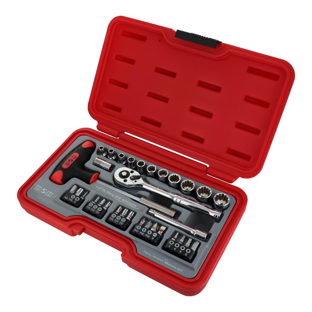 Sankyo Corporation Socket Wrench Set Drive 32 Pieces 1 Set H&H H-2032 Size 6.35mm