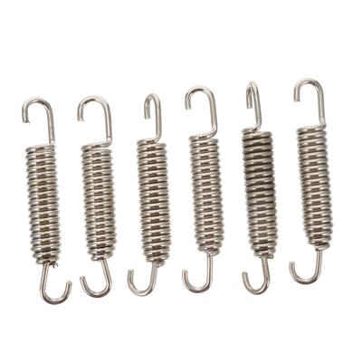 ABOOFAN 6 Stück Feder Motorrad Auspufffeder Motorrad Schwenkfeder Zugfeder Motorrad Auspufffeder Auspufffeder Edelstahl Silber