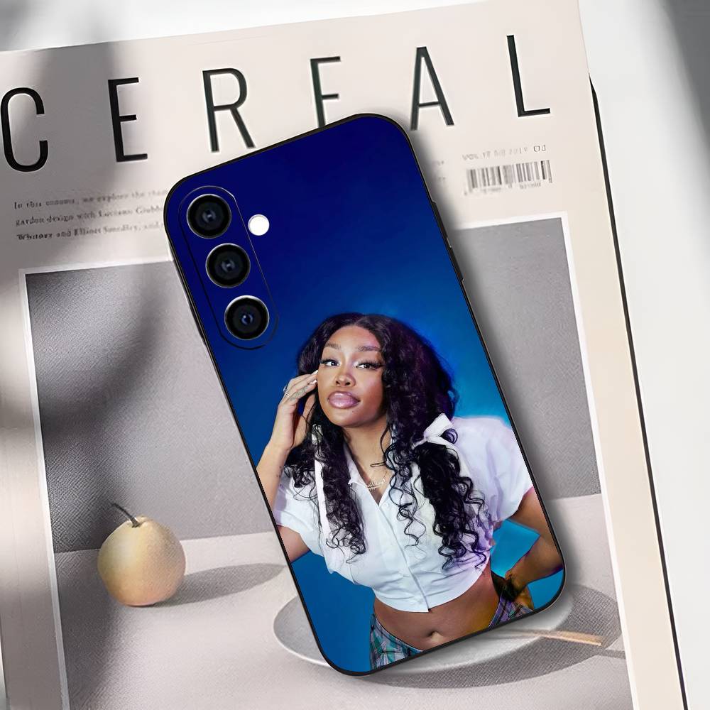 Rapper S-SZA Phone Case For Samsung Galaxy A73,A72,A71,A70,A53,A52,A51,Soft Silicone Black Cover