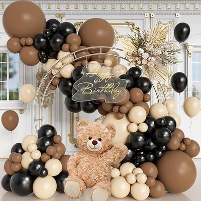 Bären-Thema Luftballons Girlande Bogen Braune Haut Schwarzes Ballon-Set Babyparty Geschlechtsenthüllung Hochzeit Geburtstagsparty Dekoration Globos