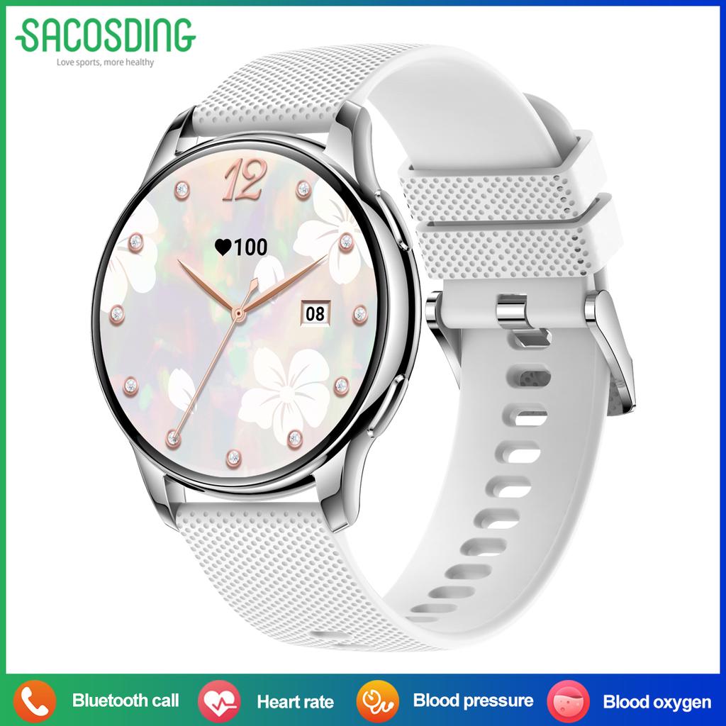 SACOSDING Smart Watches for Women(Answer/Make Call), Fitness Watch with Heart Rate/Sleep/Spo2 Monitor, Smartwatch for Android/iPhone