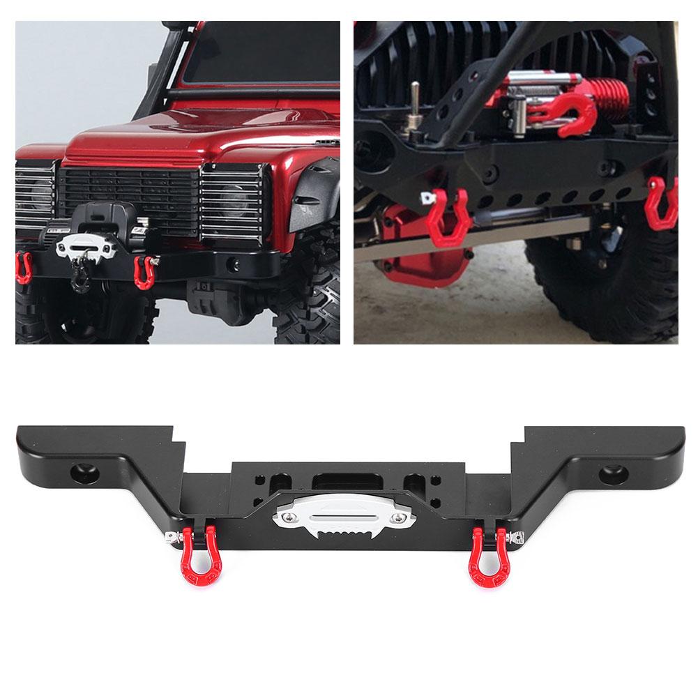 110 Front Bumper AntiCollision Metal RC Accessories with LED Light for SCX10 Traxxas TRX4 Defender