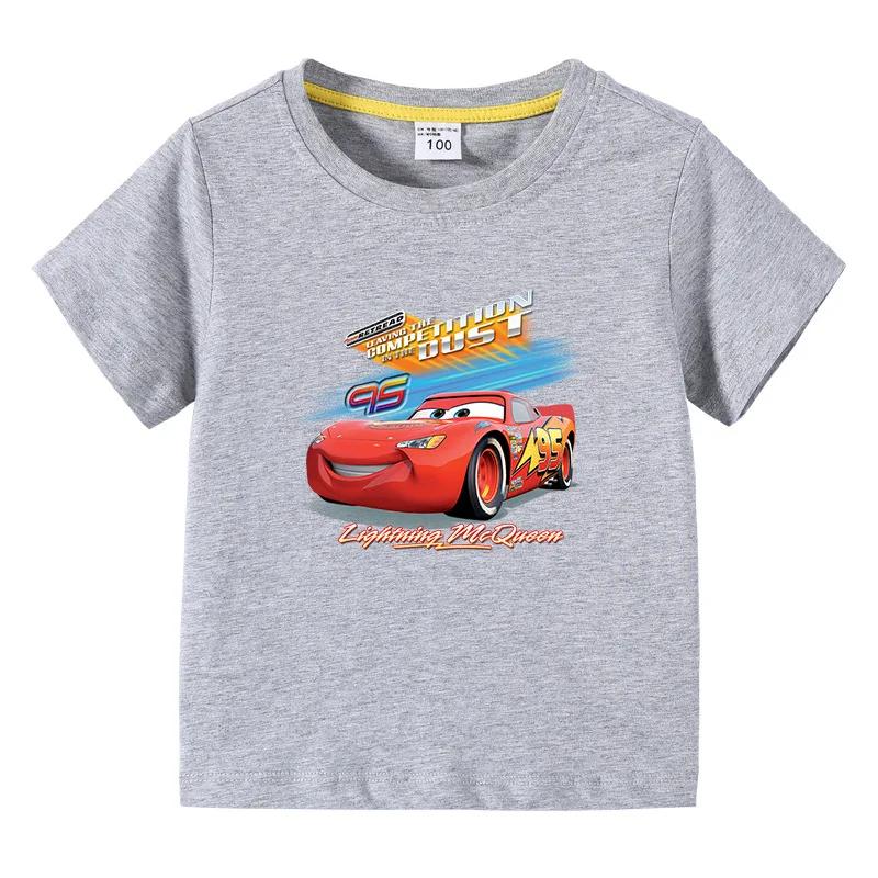 Potdemiel Summer Disney McQueen Car Kid Shirts Boys T-shirt Short-sleeved for Children's Baby Tee Clothes Kids Tops