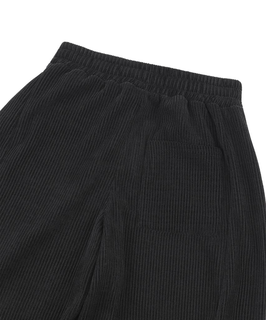 EASY NO EASY Curved Corduroy Pants - Black