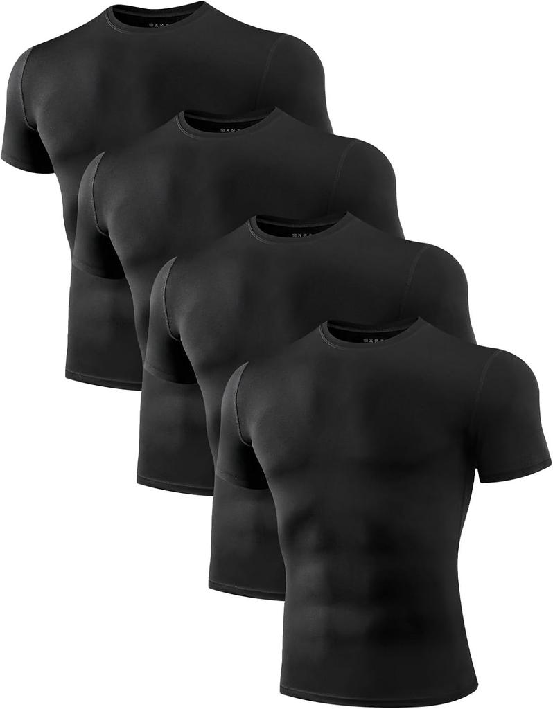 Men's Compression Shirts 1 Pack, Workout Gym Shirt Short Sleeve