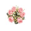 23/33cm Size Artificial Flowers Wreath Silk Material Garland Style Artificial Flowers Garland Wreath Shape Silk Fake Flower