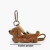 Cartoon Mini Sausage Dog Plush Toy Keychain: Backpack Pendant & Couple Ornament.