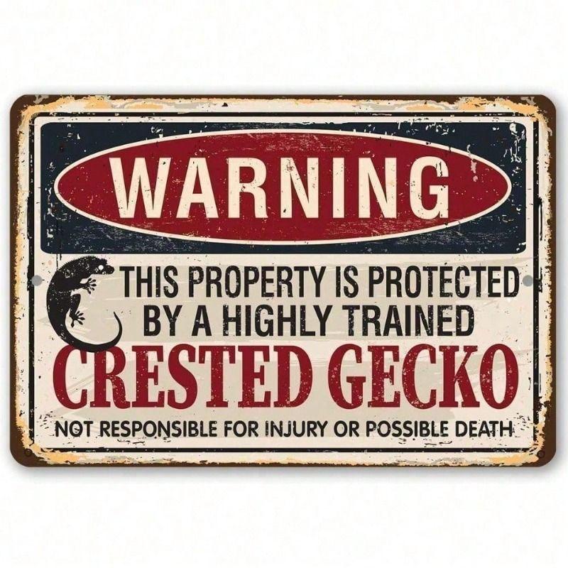 

Property Protection Metal Wall Sign – Gecko Design for Outdoor Use