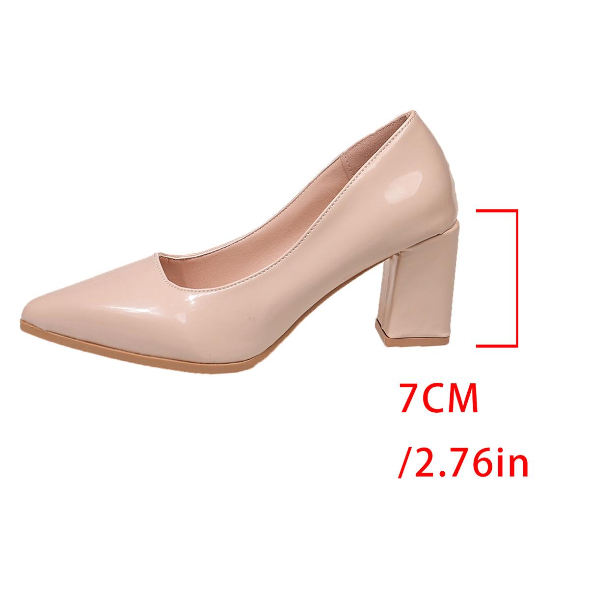 2026 Spring And Autumn New Women s Shoes With Pointed Toe  Thick Heel  And Shallow Mouth 34