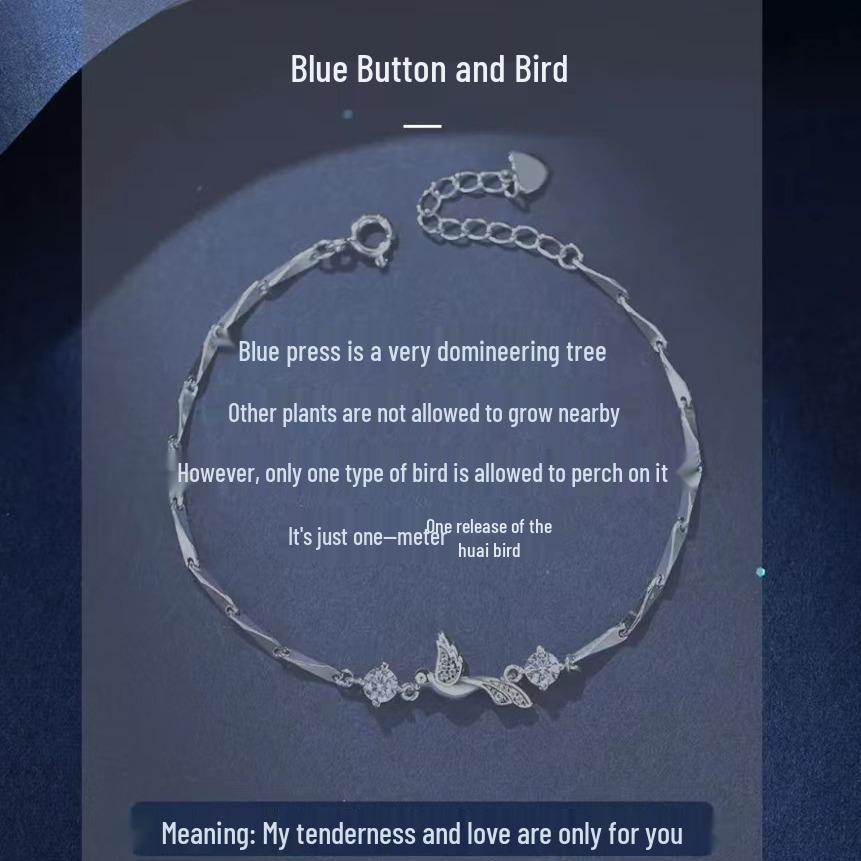 Dibo S925 Sterling Silver Clavicle Chain Bracelet for Women – Simple Light Luxury Jewelry.