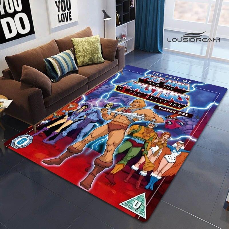 Alfombra estampada de Anime Universe Master HE-MAN, alfombra de juego para niños, sala de estar, dormitorio, hermosa alfombra, accesorios de fotografía