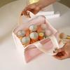 Portable PVC Mesh Makeup Bag Solid Color Large Capacity Toiletry Storage Bag Lightweight Breathable Cosmetic Storage Bag Travel