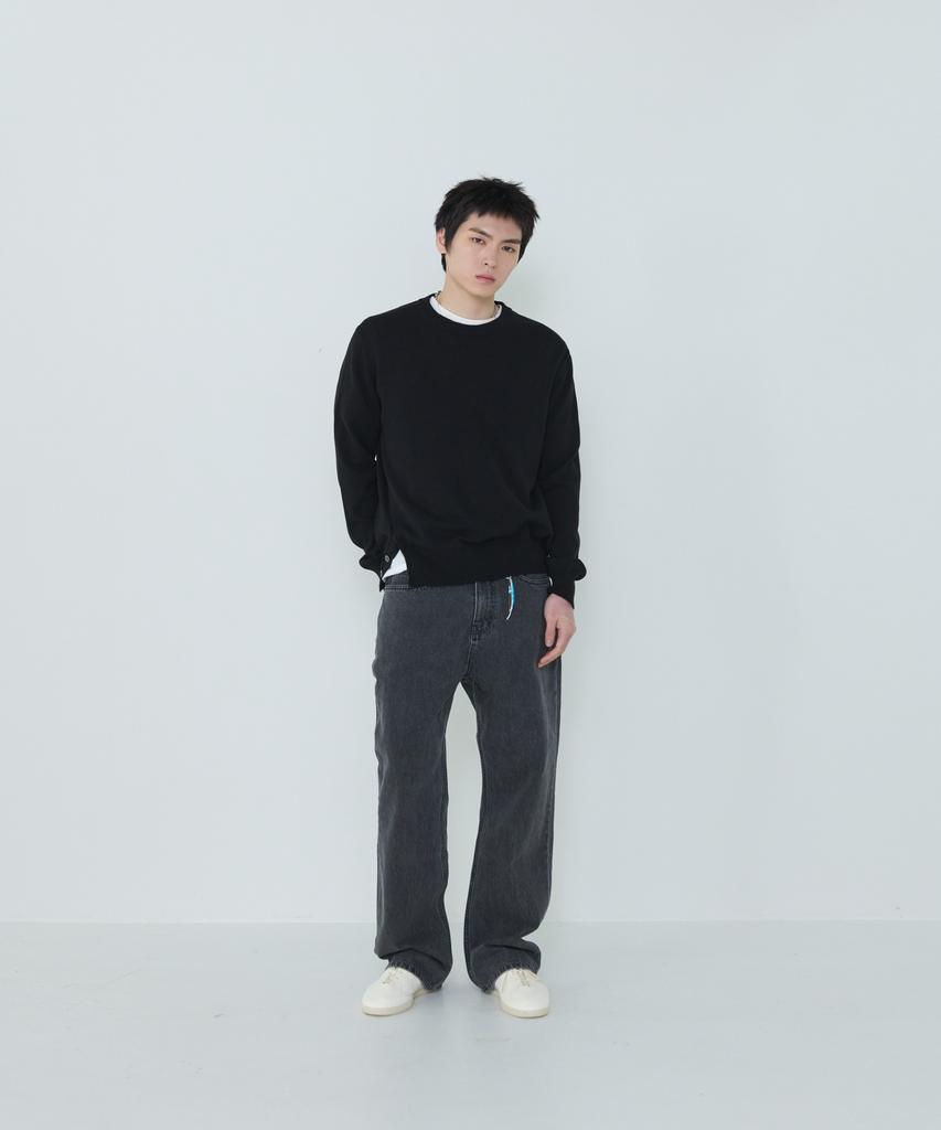 Deossingindeeodeeo Composed Slit Knit Black