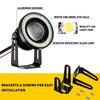 3.5" Projector COB LED Eyes Angel Halo Lights Fog DRL Ring Driving Lamp White 2X