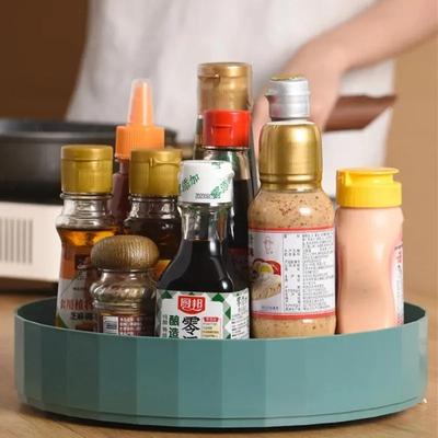 Rotating Storage Rack - Kitchen Condiment Organizer Desktop Cosmetic Holder