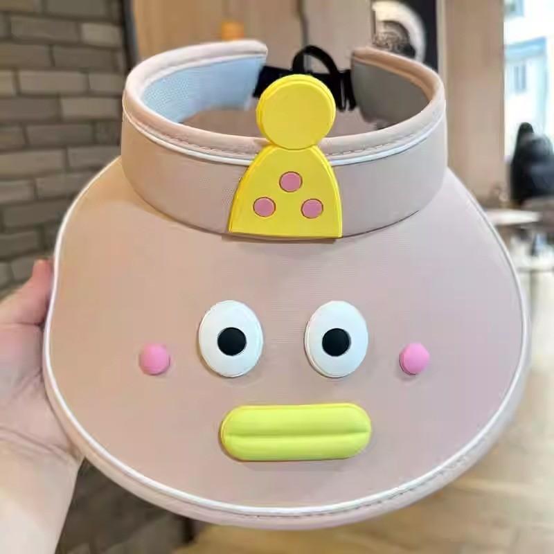 Lovely Quirky Sausage Mouth Sun Hat For Kids Foldable Wide Brim Sun Hat Uv Protection