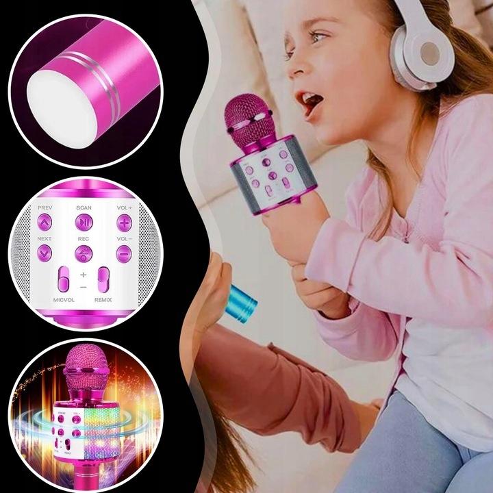 Mikrofon Karaoke Dla Dzieci Bezprzewodowy Głośnik Bluetooth Prezent Święta