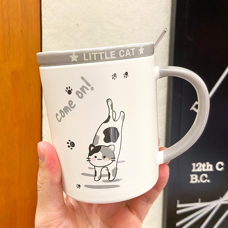 

Креативный чехол с изображением мультяшного кота, кружка для кофейных чашек, чайных чашек и кружек, забавная посуда для напитков, кухни, столовой, бара, дома и сада