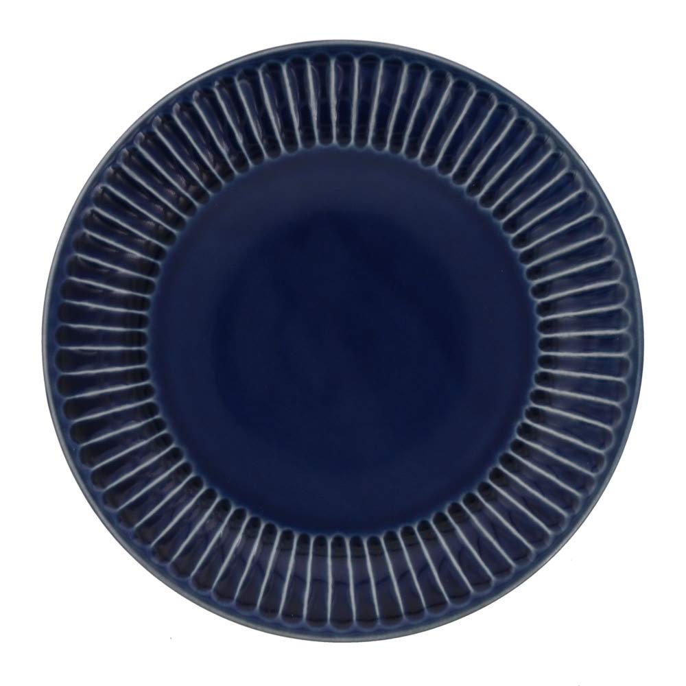 

Tableware East Shinogi Stripe Rimmed Plate, Round, 23cm, Navy, ic-026-01