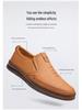 Lässige Slipper aus Leder für Herren: Atmungsaktive, rutschfeste, weiche Sohle für breite Füße – ideal für Frühling und Sommer