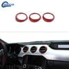 Center Central AC Air Vent Outlet Cover Ring for Ford Mustang 15+ Carbon Fiber