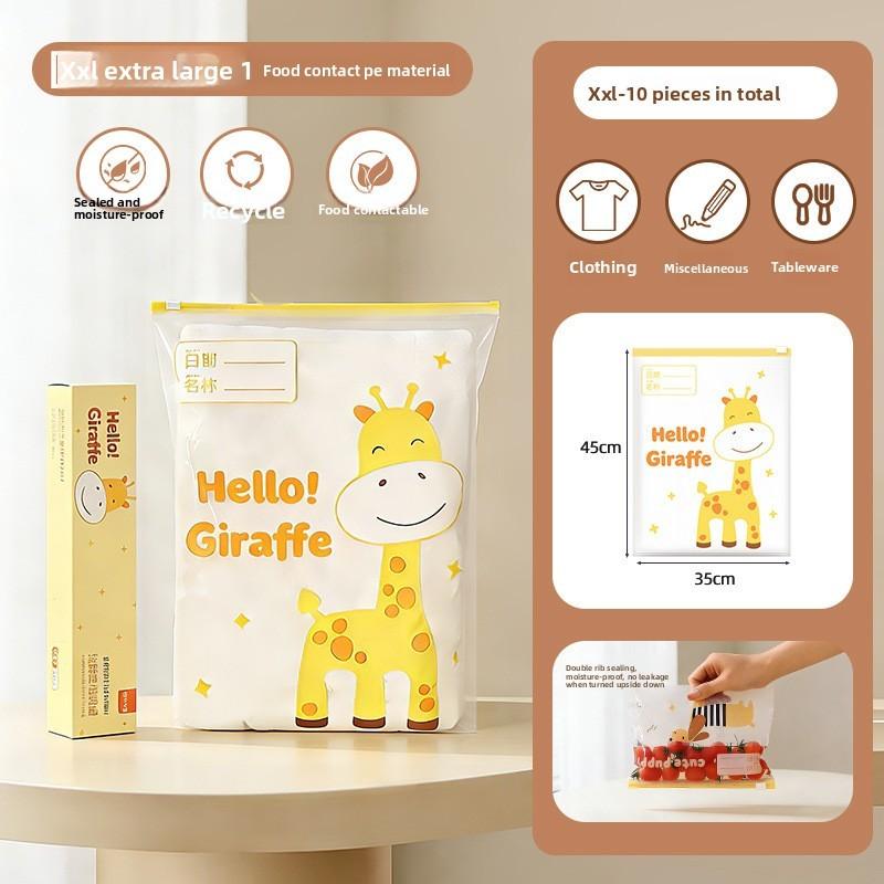 Transparent Storage Bag For Travel And Home Organization With Sealed Zipper For Baby Clothes And Toys