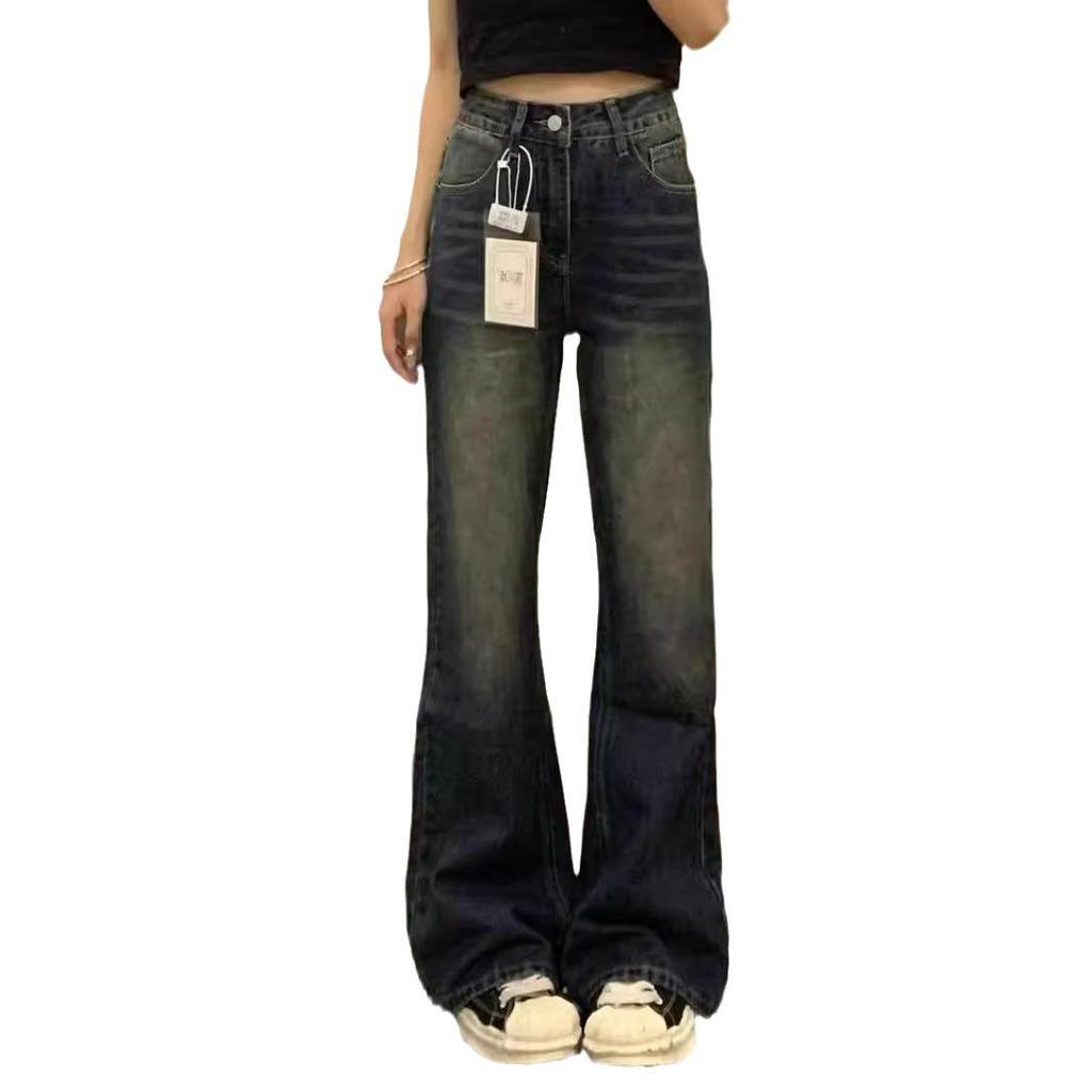 Damskie dżinsy bootcut z wysokim stanem w kształcie gruszki: Plus Size, Wyszczuplające, Mikro-rozszerzane, Długie spodnie