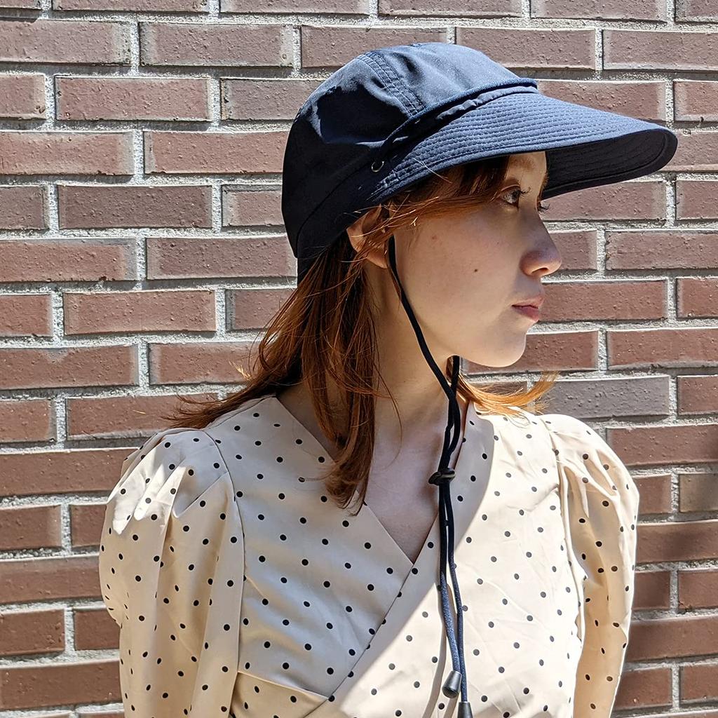 Basic Ench Teflon 2way Hat Cap Water Repellent Washable UV Protection Moisture Wicking Navy