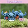 4pcs Creative Stitch Cartoon Entertainment Scene Mini Model Ornament Set For Home Decor And Gift Giving