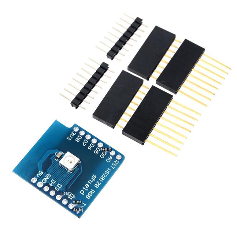 W2812 RGB Module for D1 Mini: Full-Color WiFi Expansion with RGB Driver