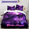 3pcs Custom Name Moonlit Witch's Dream Bedding Set Printed Bedding Set Duvet Cover Closure Includes 1 Duvet Cover & 2 Pillowcases Bedroom Decor