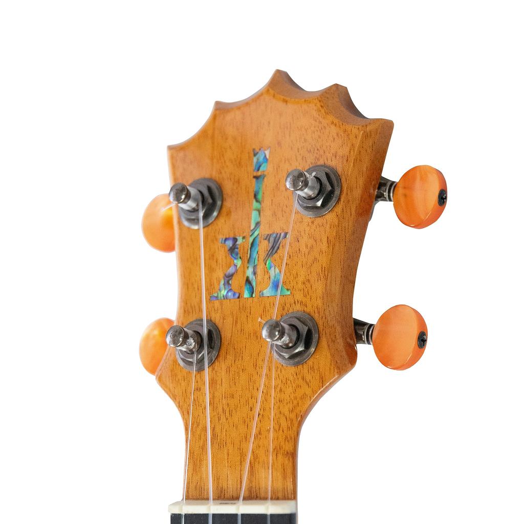 Sopran-Ukulele mit echtem Hartschalenkoffer aus Holz, hergestellt in [KoALOHA] KSM-02 MG/HC (Mangofurnier, Hawaii)