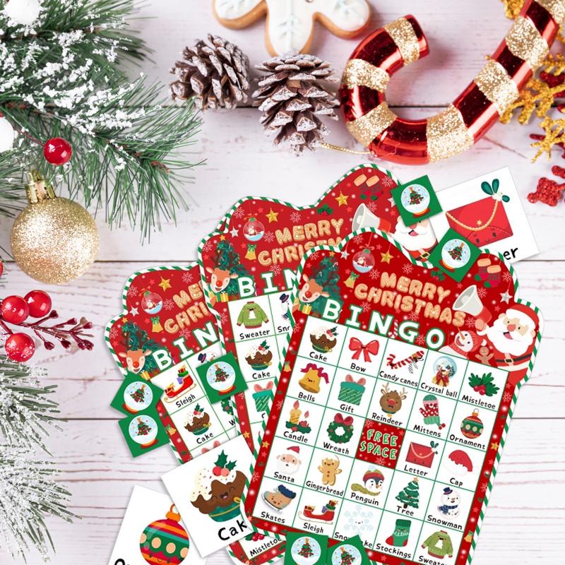 33pc/Set Colorful Birthdays Holiday Pattern For Family Gatherings Bingo Games Family Gatherings