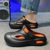 38-45 Men's Plus Size Simple and Fashionable Indoor Toe Slippers Outdoor Beach Shoes Perforated Shoes