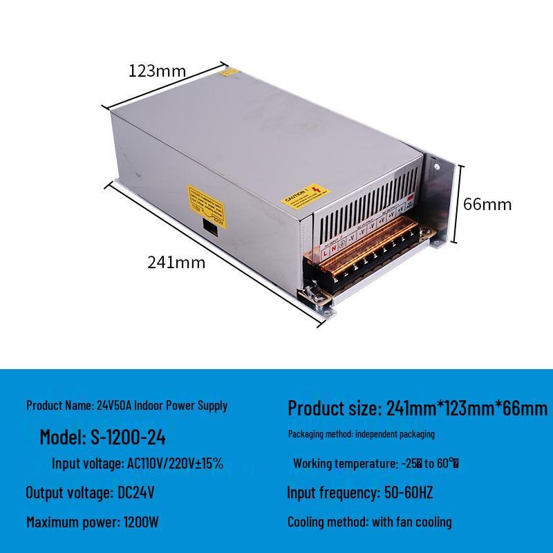 220V To 12V/24V/5V DC Power Supply for LED Strip Lights - 5A/10A/30A, 60W Transformer