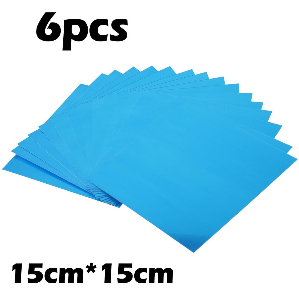 16pcs Mirror Stickers Display Set Silver Removable 15*15cm Square Tile