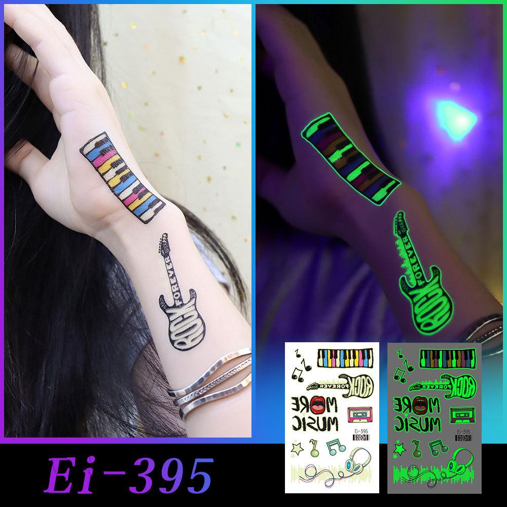 New Luminous Waterproof Rock Band Tattoo Stickers for Concerts & Music Festivals