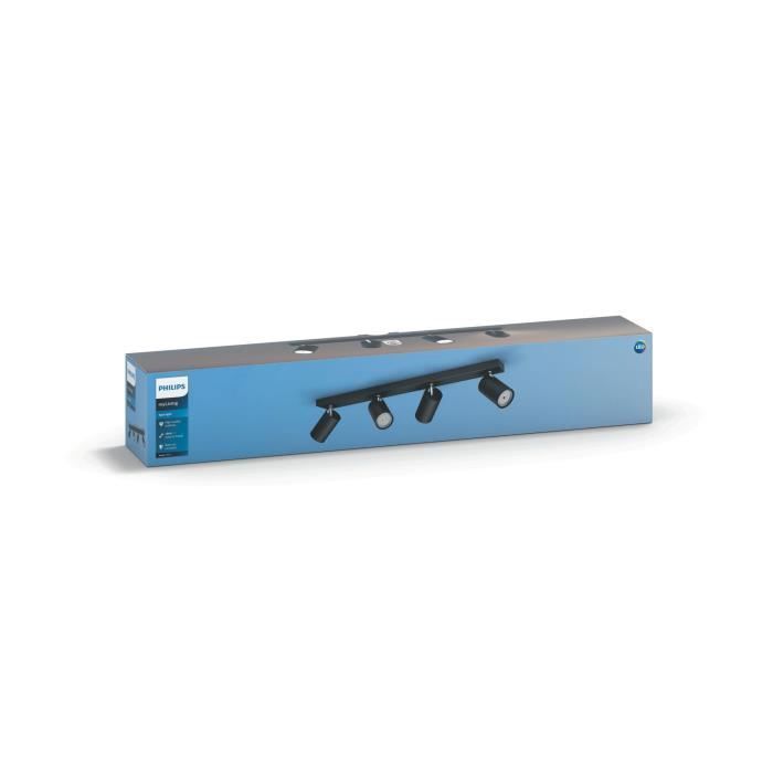 Vestavné bodové svítidlo - Philips - myLiving 5059430PN - GU10 - 4 žárovky - LED - Černá