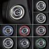7Pcs Car One-button Start Rhinestone Decoration Lgnition Ring Decoration Car Accessories