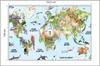 Photomural Watercolour World Map Non-Woven 152.5x104