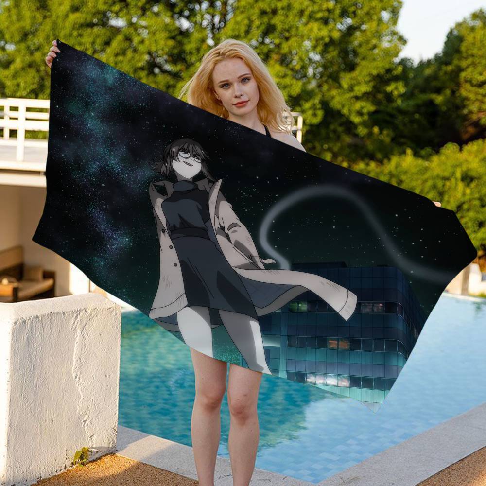 Japanese Call of the-Night Bath Towel Microfiber Soft Water Absorbing Breathable For Girl Kids Decorative Cartoon Beach Towel
