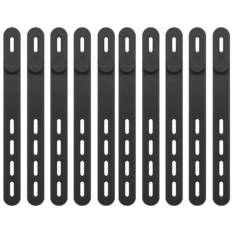 

Adjustable Silicone Cable Ties Cord Organizer Cable Straps Reusable Cord Ties Travel Cable Organizer Cute Elastic Tie Wire Ties 10pcs