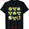 Cute Lucky Coquette Bow Green St Patricks Shamrock Gnome T Shirt Vintage Washed Stylish Soft Top For Everyday Wear Vintage
