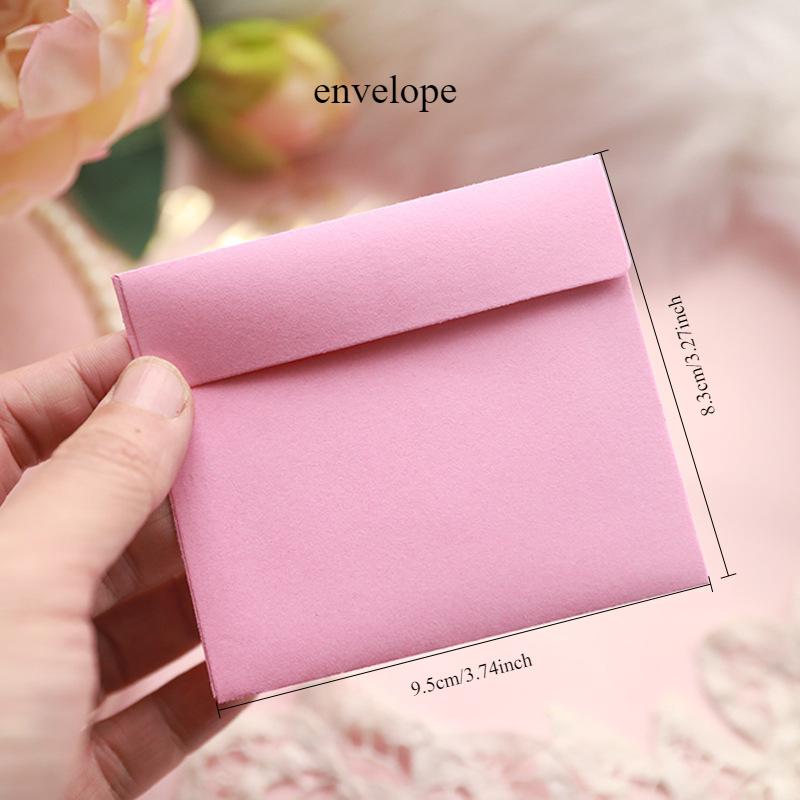 4pcs Pink Romantic Flower Hot Stamping Greeting Card, Special Paper Flower Handmade Holiday Universal Card
