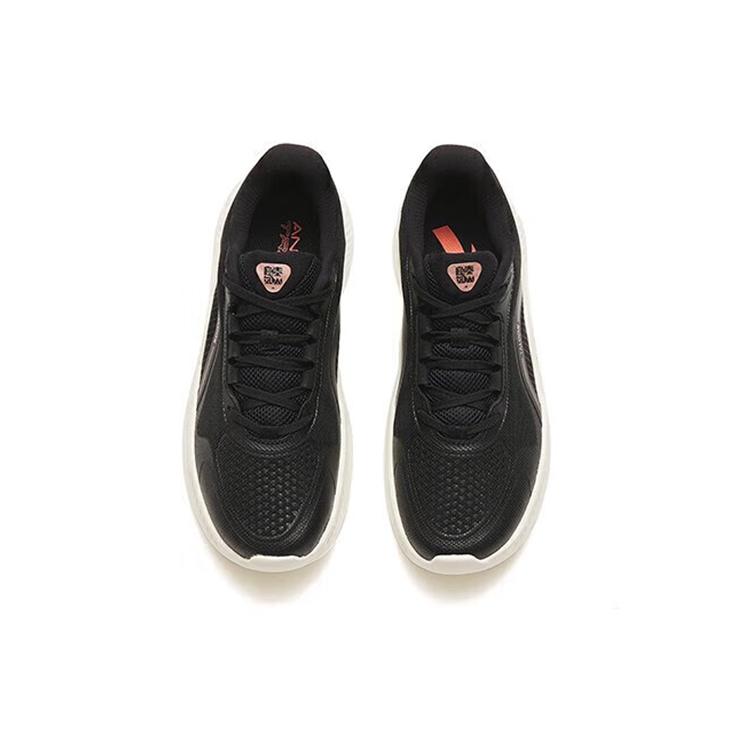 New Anta Shock Absorbers Slip Resistant Abrasion Resistant Low Top Weightlifting Squat Training Shoes Women's Black 122247789-4