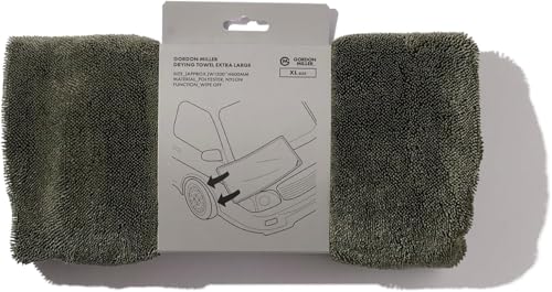 GORDON MILLER Car Wash Super Absorbent Microfiber Wiping Towel, Large/Large, Olive Drab, 1766035